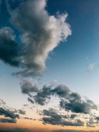 Low angle view of clouds in sky