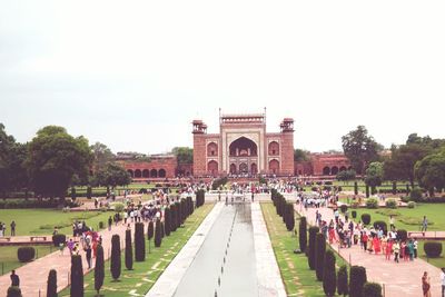 Tourists in park