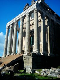 Low angle view of old ruins