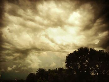 Low angle view of cloudy sky