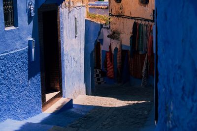 Blue buildings