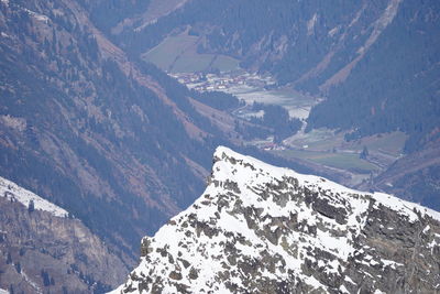 Scenic view of snowcapped mountains