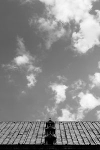 Low angle view of roof against sky