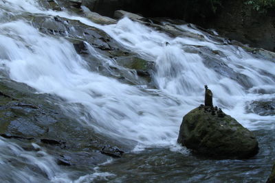 Scenic view of waterfall