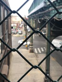 Chainlink fence against sky