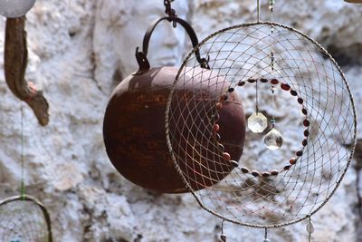 Close-up of decoration hanging outdoors