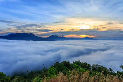 Scenic view of clouds during sunset