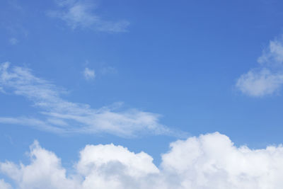 Low angle view of clouds in sky