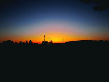 Silhouette of trees at sunset