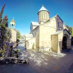 Church against clear sky