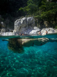 Swimming pool in sea