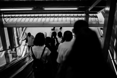 Group of people at subway station