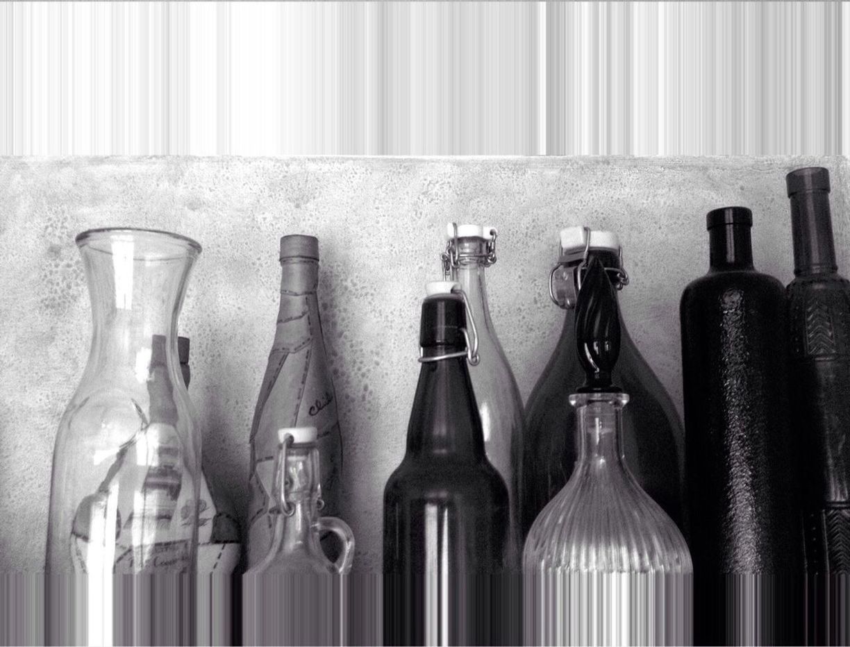 indoors, still life, close-up, side by side, large group of objects, in a row, metal, order, arrangement, variation, hanging, no people, shelf, table, group of objects, choice, abundance, bottle, repetition, focus on foreground