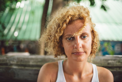 Close-up of woman looking away