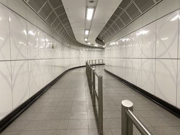 White corridor at a station