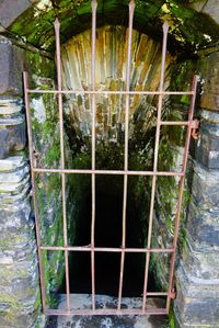 Close-up of metal gate