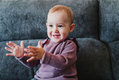 Portrait of cute baby boy