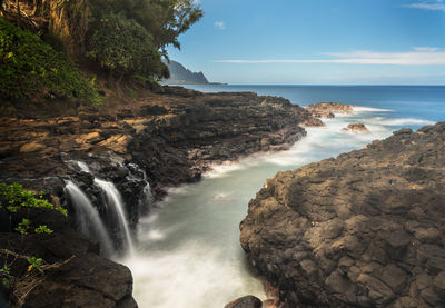 Scenic view of sea against sky