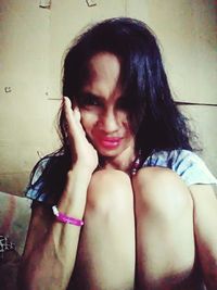 Portrait of beautiful young woman