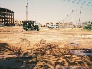 Construction site against sky