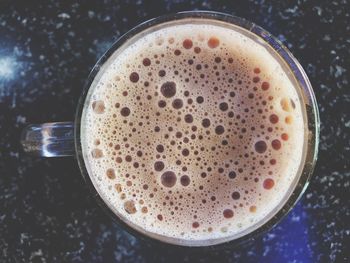 Directly above shot of coffee on table