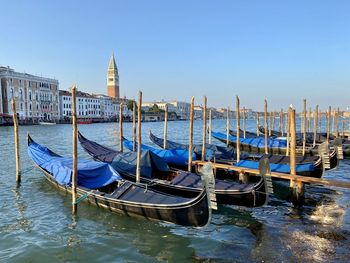 Boats in harbor