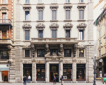Group of people in front of building