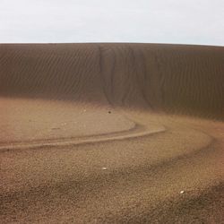 Sand dunes in desert