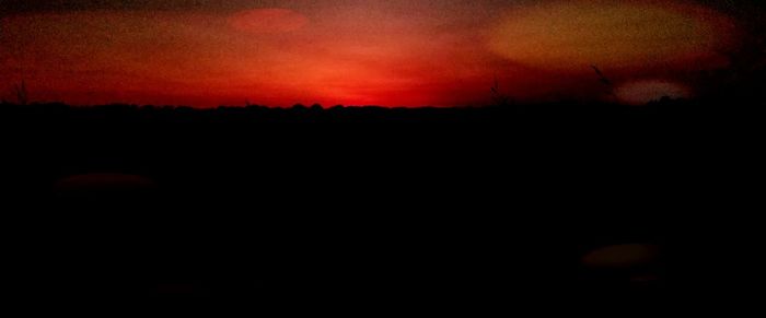 Silhouette of landscape at sunset