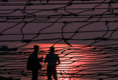 Silhouette bare tree against sky during sunset