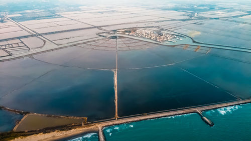 High angle view of swimming pool