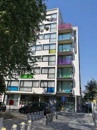 Low angle view of buildings against sky