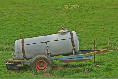 Barn on field