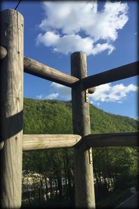 View of built structure against cloudy sky