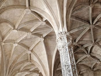 Low angle view of ornate ceiling in historic building