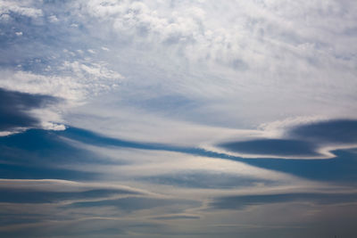 Low angle view of clouds in sky