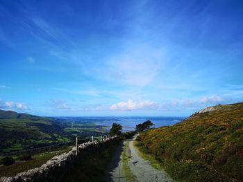 Scenic view of land against sky