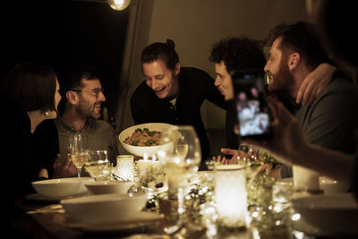 Group of people at restaurant