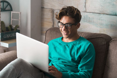 Young man using mobile phone