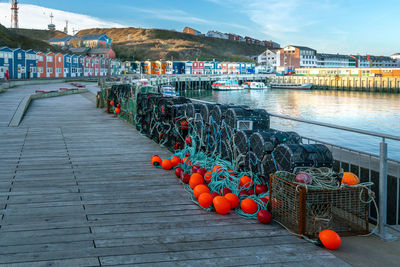 Boats in harbor