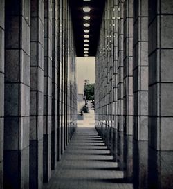 Narrow corridor along buildings