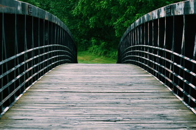 Footbridge by railing