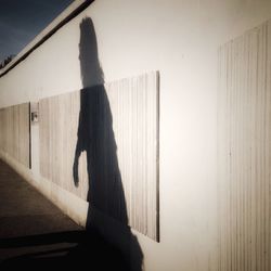 Shadow of people on wall