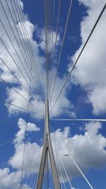 Low angle view of bridge against sky