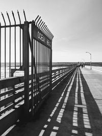 View of pier over sea against sky