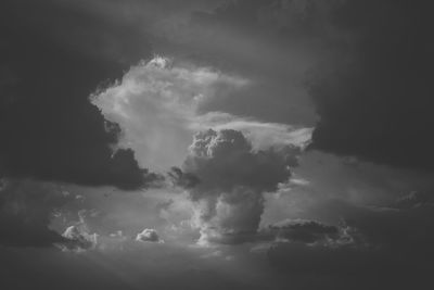 Low angle view of storm clouds in sky