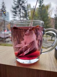 Close-up of drink on table