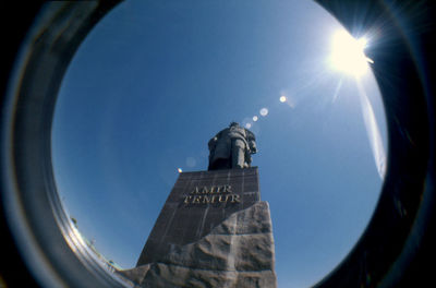 Low angle view of blue sky