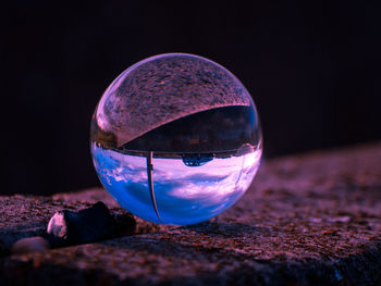 Close-up of crystal ball