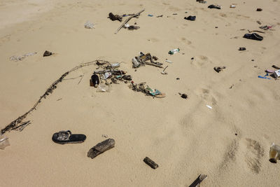 Close-up of sand on beach